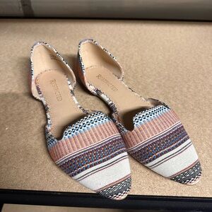 Restricted Multicolor Striped D'Orsay Flats